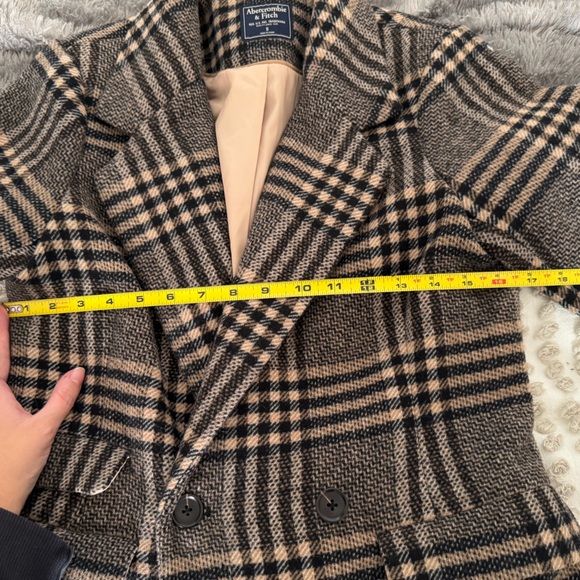 Abercrombie & Fitch Black and Tan Plaid Blazer - Picture 5 of 5
